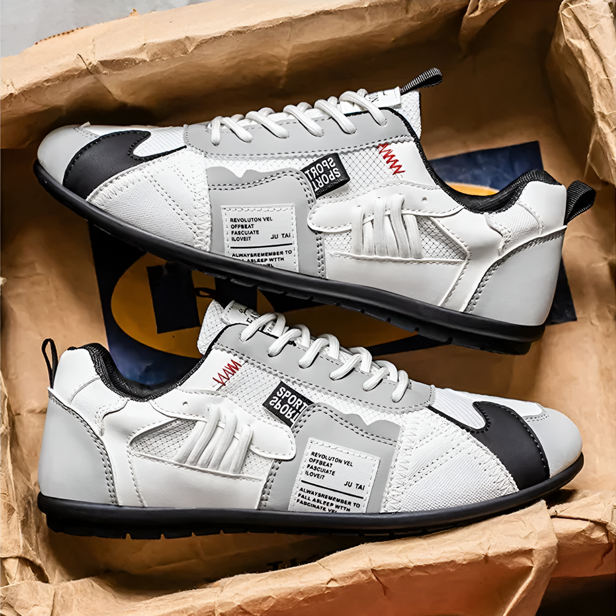Belvenza | Sneakers Confortevoli con Lacci in Tessuto Grigio
